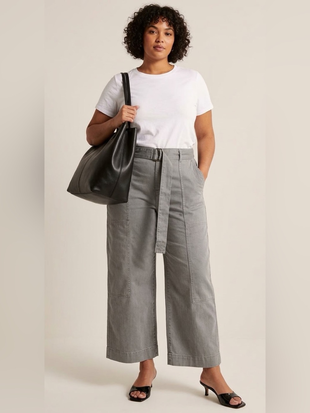 Banana Republic HIGH-RISE WIDE-LEG UTILITY CROP PANT, size 10